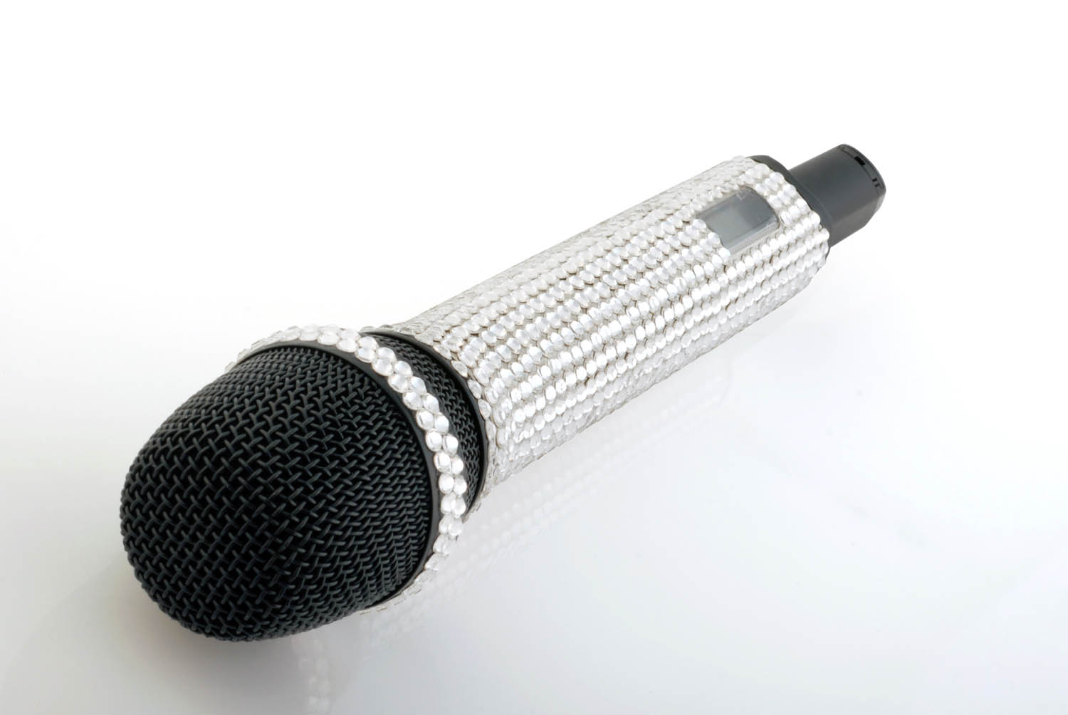 Crystal Microphone Backgrounds powerpoint backgrounds