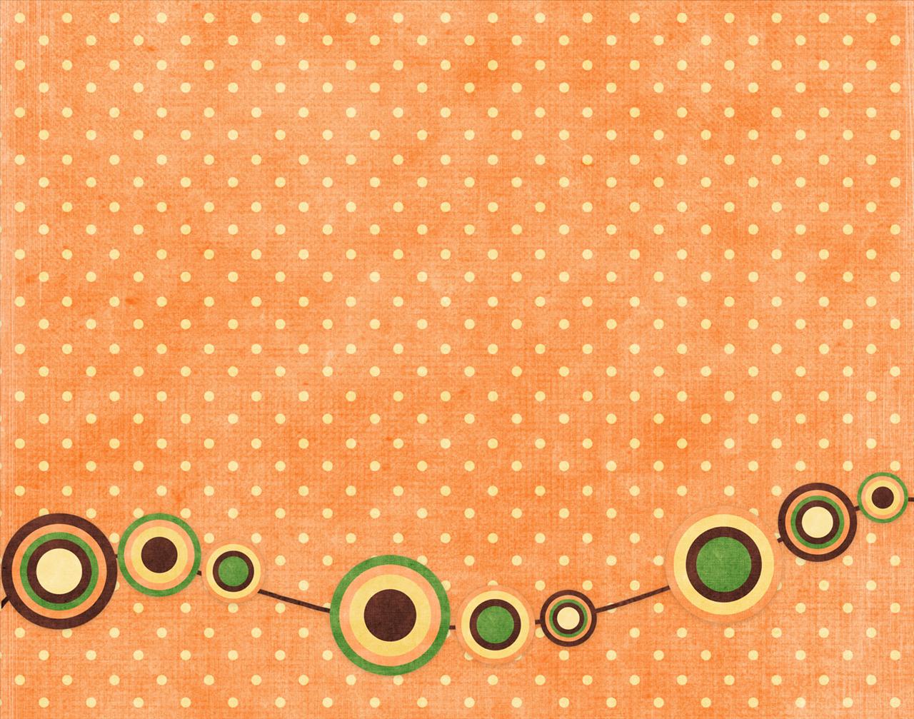 Orange retro polka dots Backgrounds powerpoint backgrounds