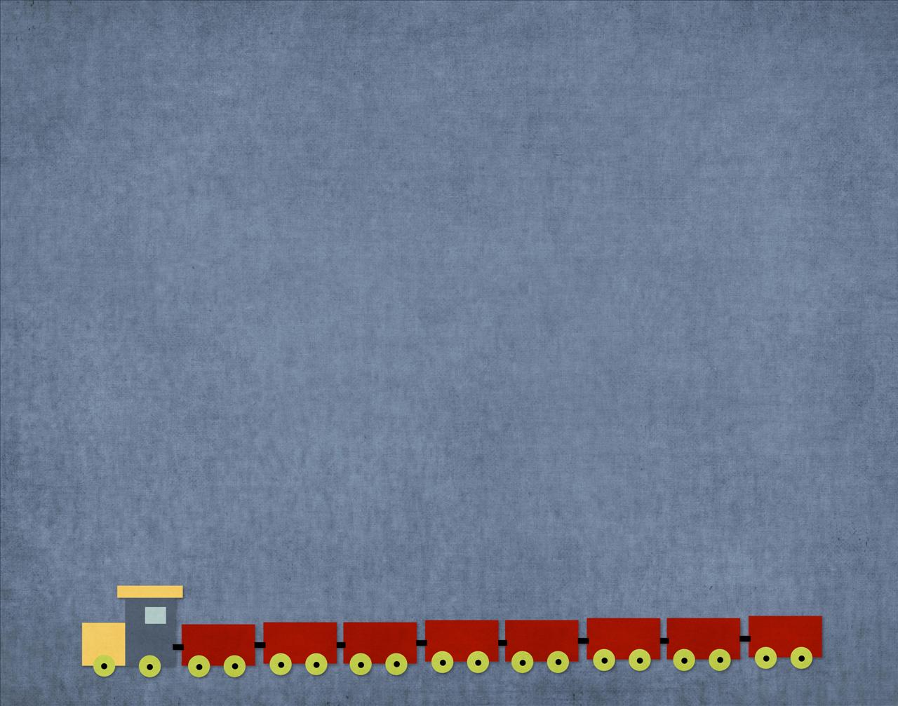Train on Blue - Go Go Go Backgrounds powerpoint backgrounds