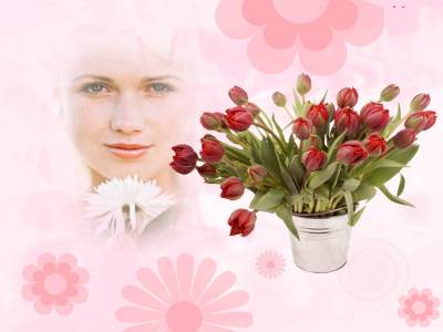 Beauty Flower Women Day Frame Background Thumbnail