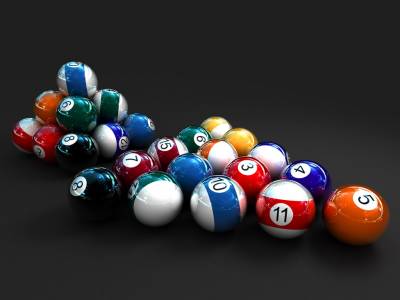 Billiards And Snooker Balls Background