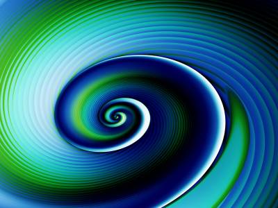 Blue Green Moving Sprial Background Thumbnail