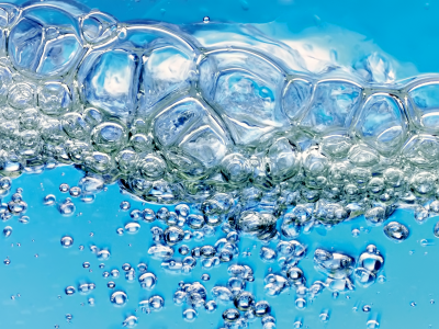 Blue Water Bubbles Background