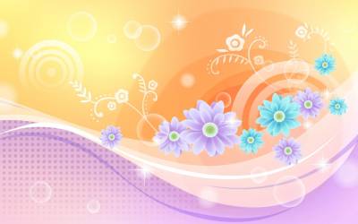 Floral Design With Abstract Style Background