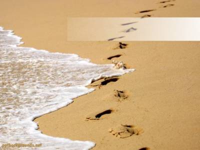 Footprints In The Sand Background Thumbnail