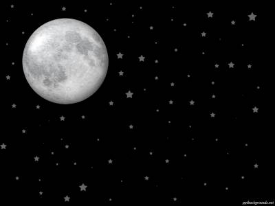 Full Moon With Stars Background