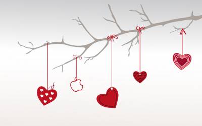 Heart Branch For Valentine Day Background Thumbnail