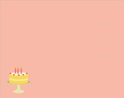Light Pink Cake With Three Candles Birthday Party Celebration Background Thumbnail