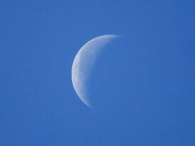 Moon On Blue Sky Thumbnail