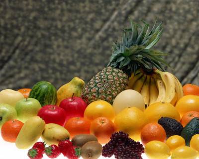 Organic Fruit Feast Background