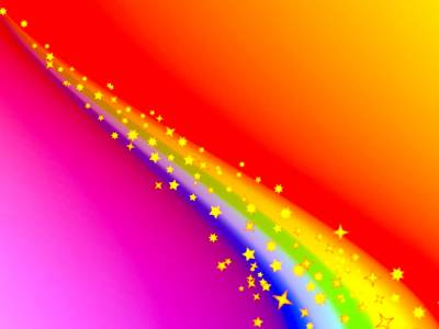 Rainbow Line With Stars Background Thumbnail