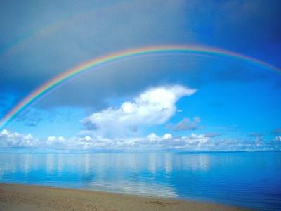 Rainbow Sea Water Background
