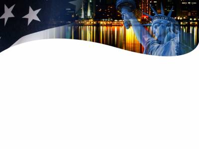 US Flag PowerPoint Statue Of Liberty Background