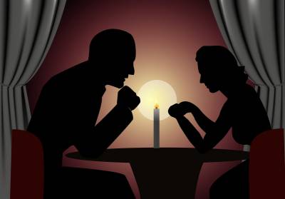 Valentines Day Candle Light Dinner Background Thumbnail