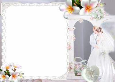 Wedding Couples Border, Marry, Flowers Background