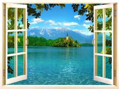 Window Beautiful Landscape Background