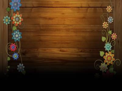 Wooden Ground With Flowers Frame Thumbnail