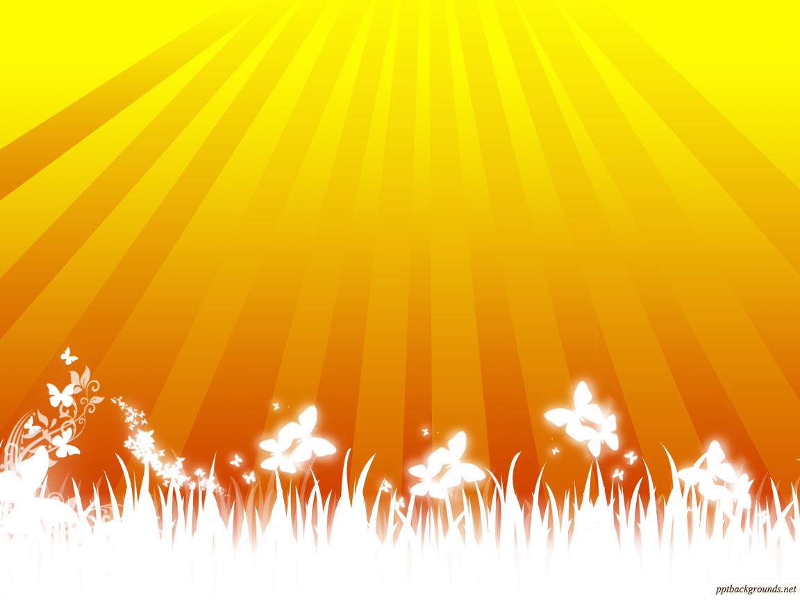  White Butterflies and Flowers Under Sun powerpoint background