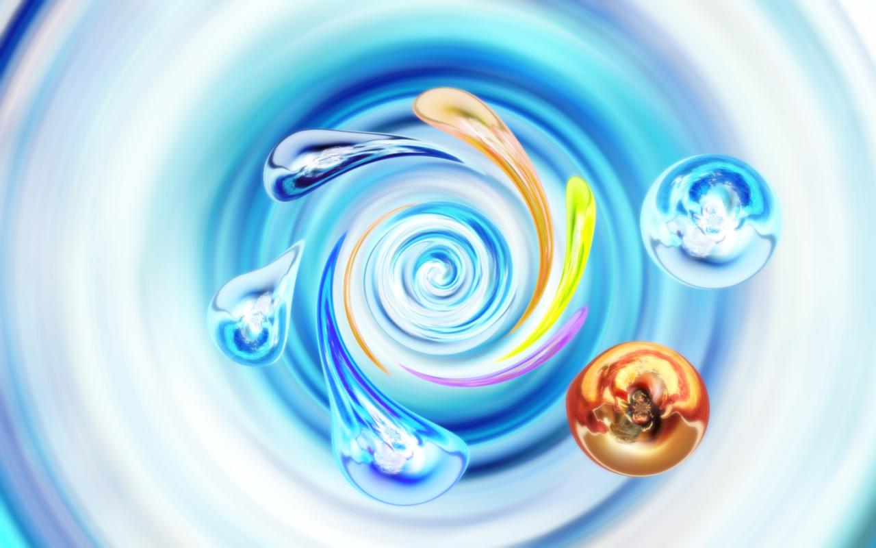 3D Blue spiral powerpoint background