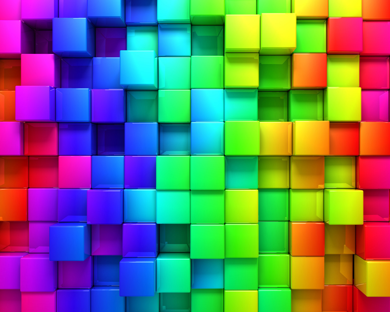 3D Colorful Cubes powerpoint background