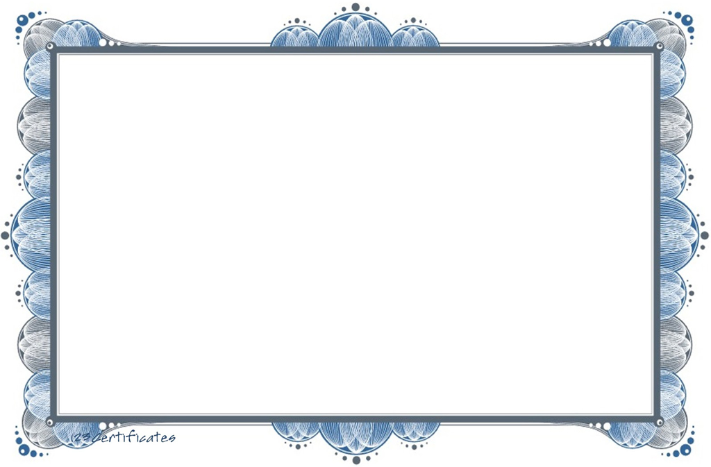 Blue Abstract Border Certificates powerpoint background