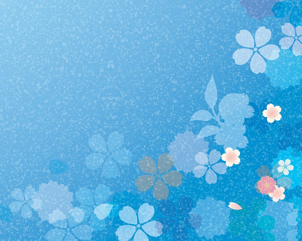 Blue Flowers powerpoint background