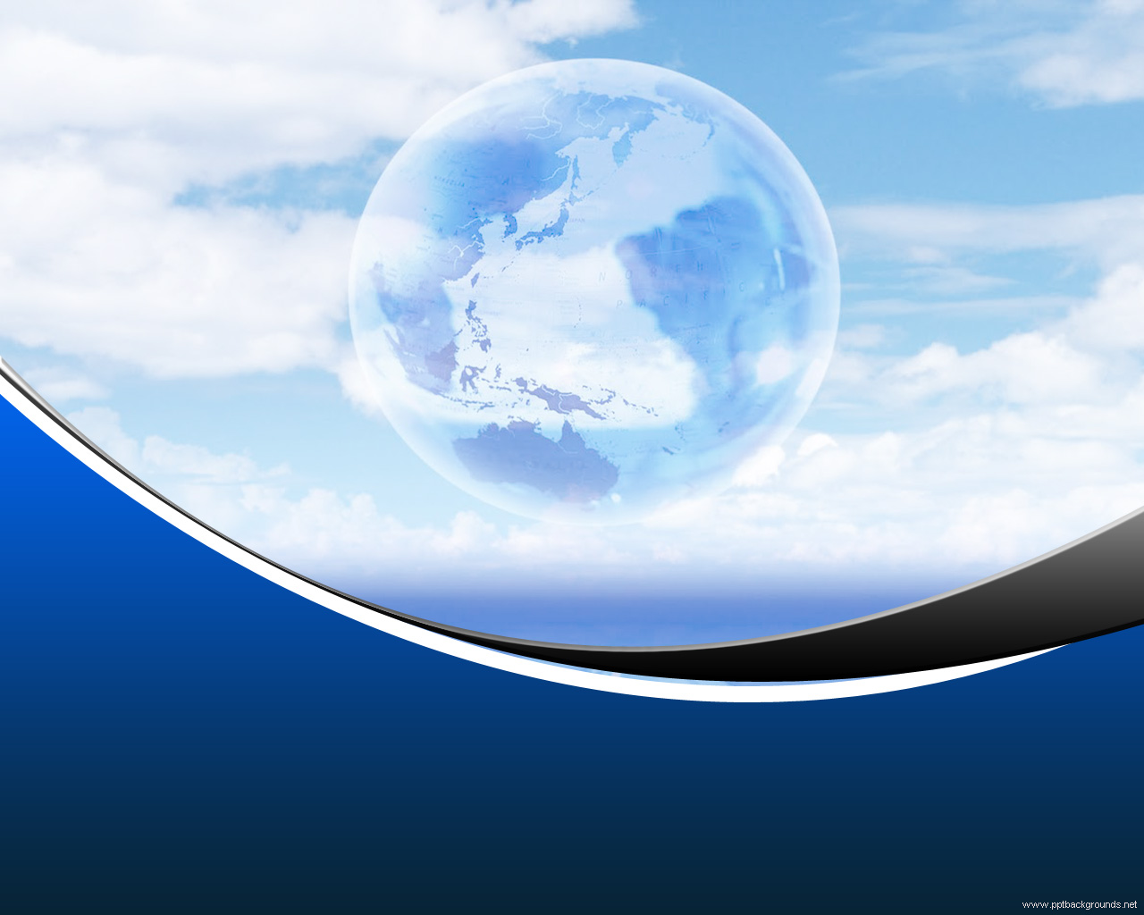 Blue Globe powerpoint background