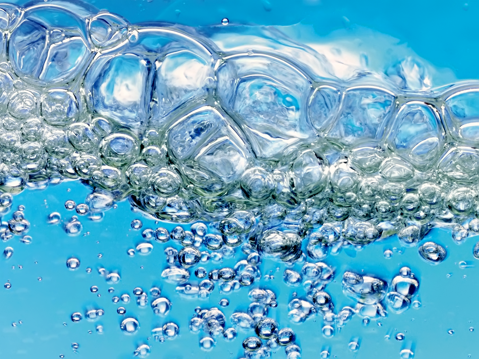 Blue Water Bubbles powerpoint background
