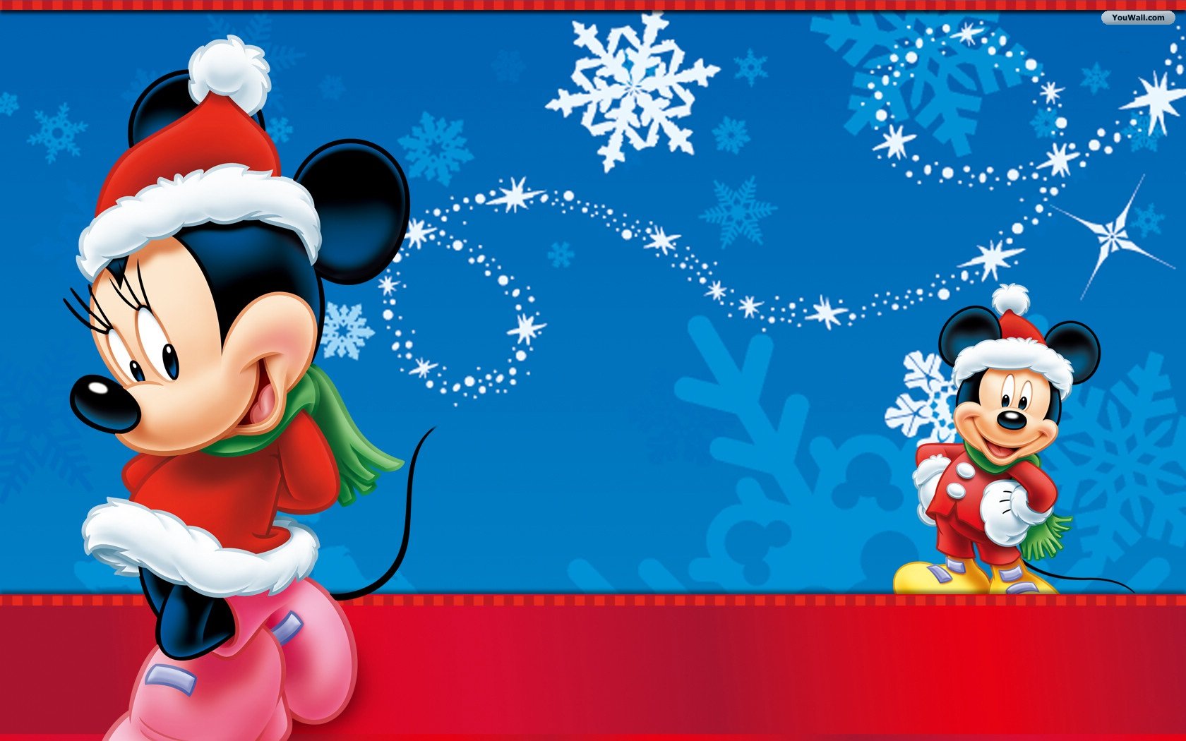 Christmas Micky and Minnie  powerpoint background