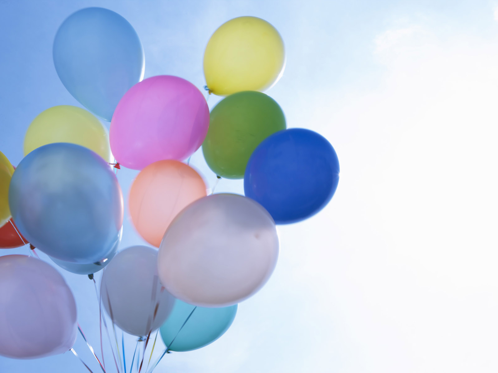 Colorful birthday balloons powerpoint background