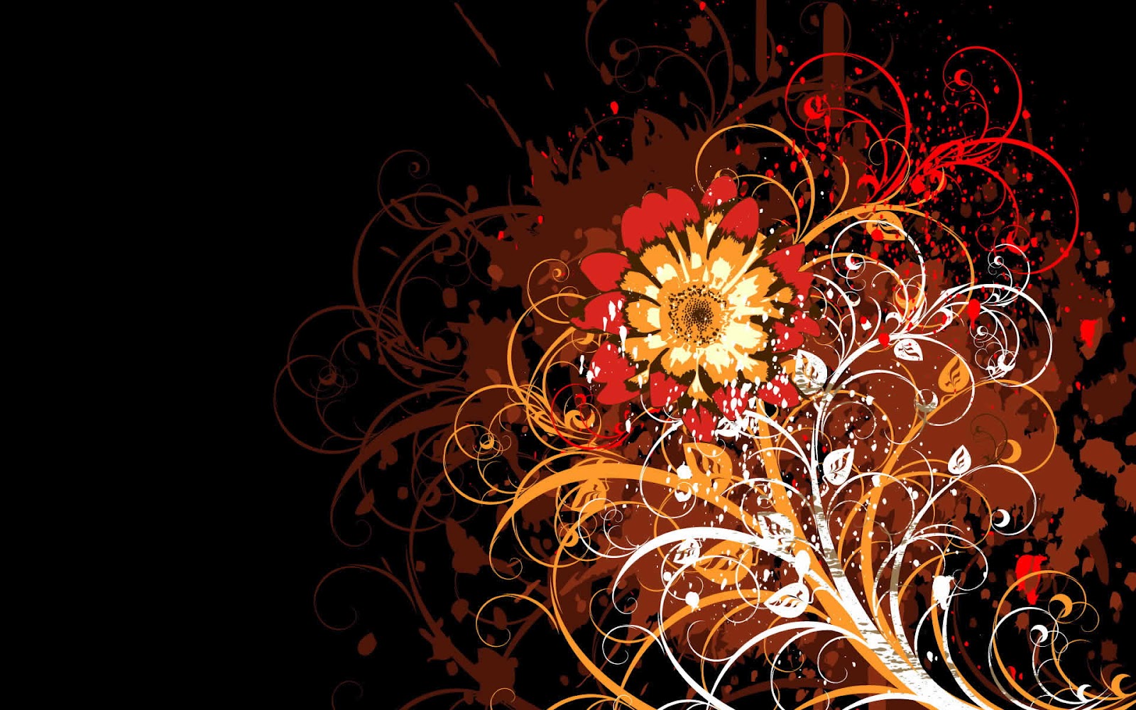 Fiery Flower powerpoint background
