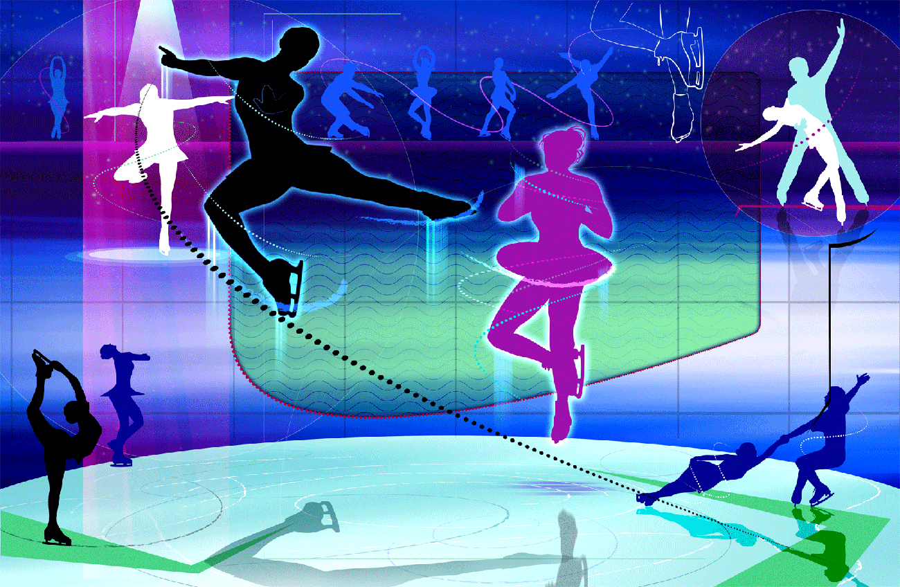 Artistic Roller Skating Sports powerpoint background