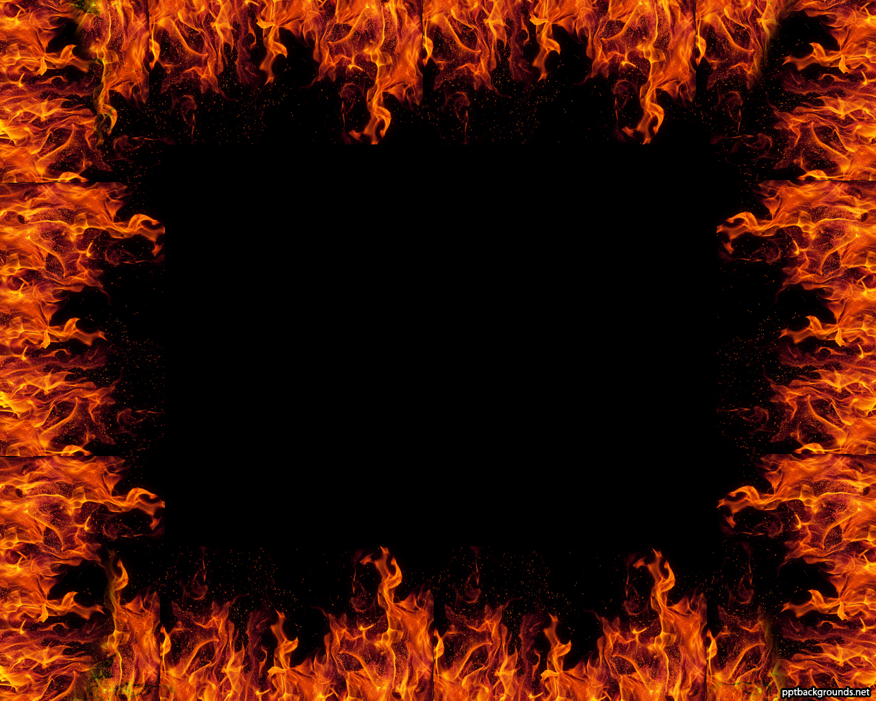 Fire Border with Flames powerpoint background