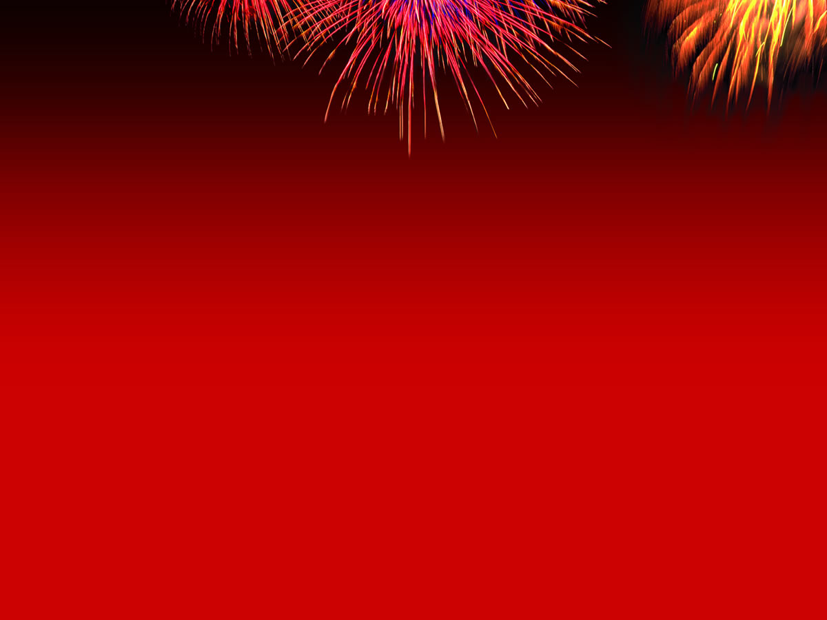 Fireworks On Red powerpoint background