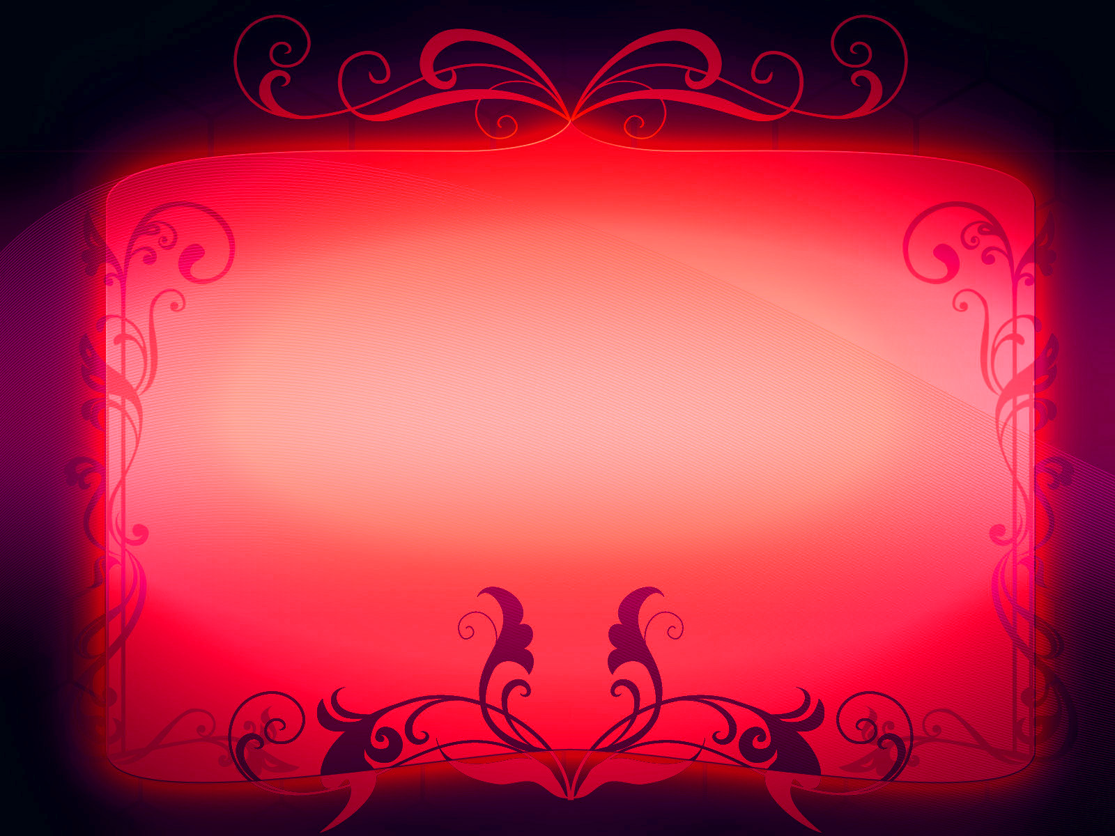 Floral Red Frame powerpoint background
