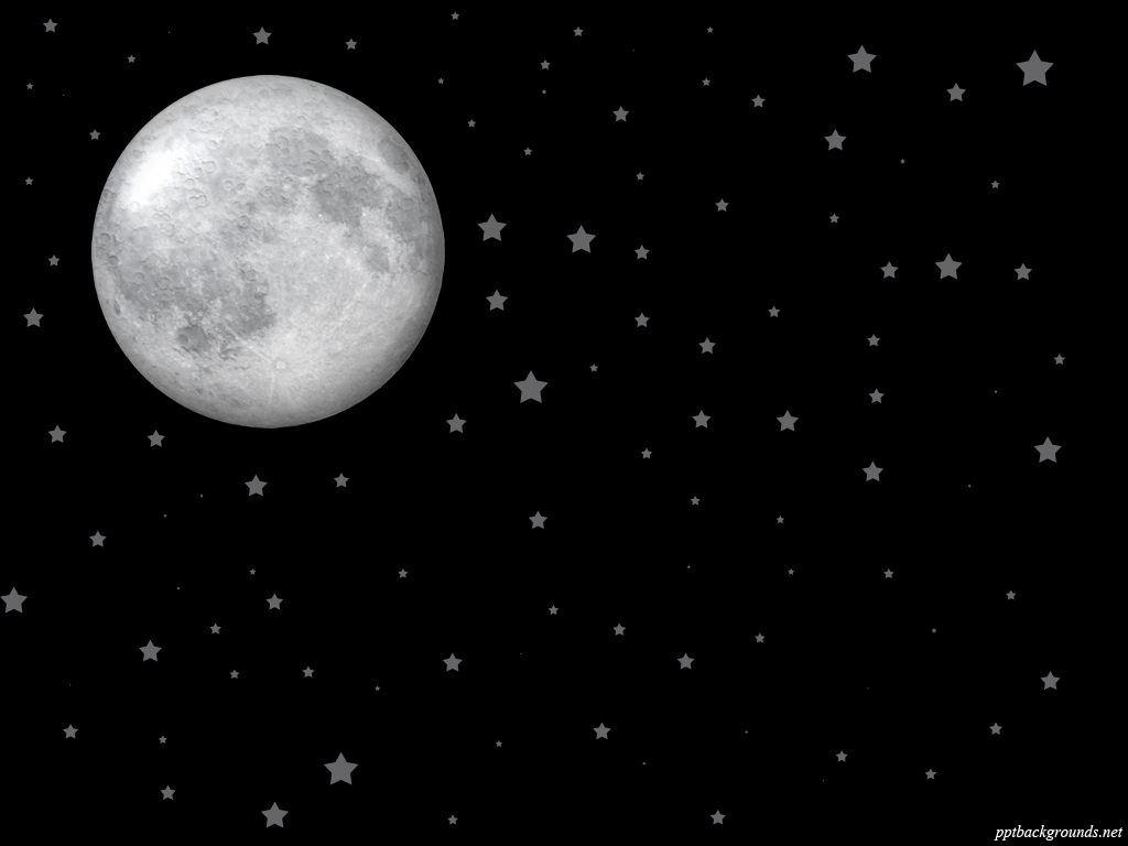 Full Moon with Stars powerpoint background