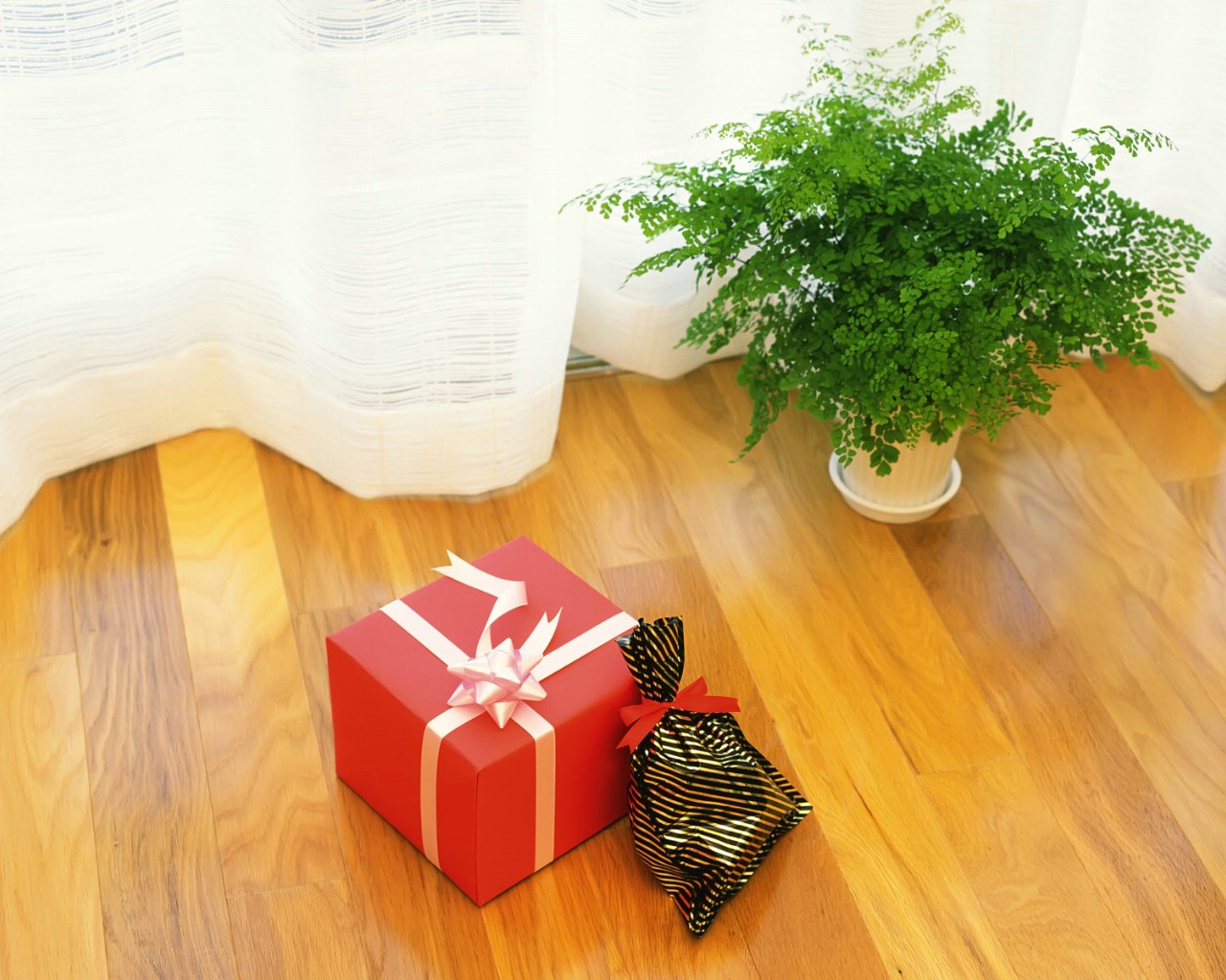 Gift box red powerpoint background