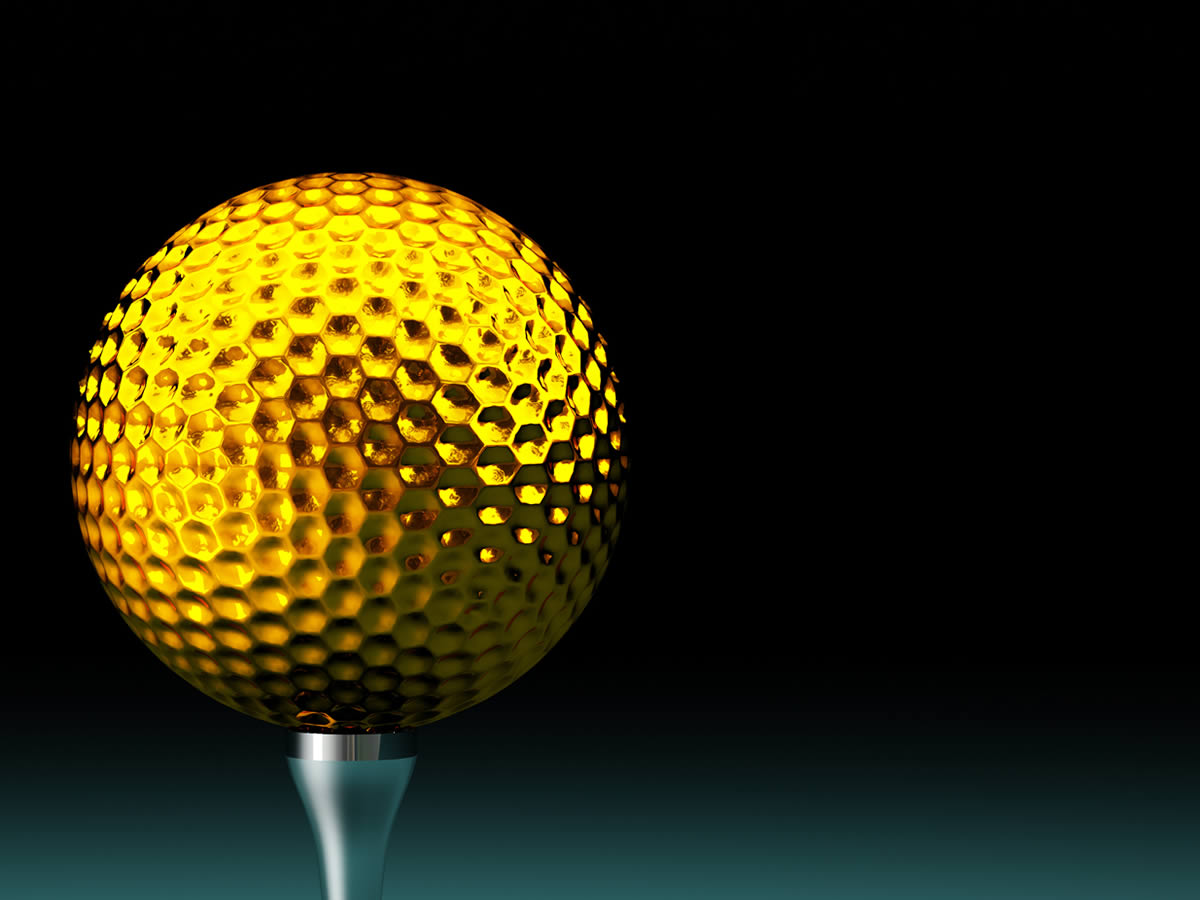 Golden Golfball powerpoint background