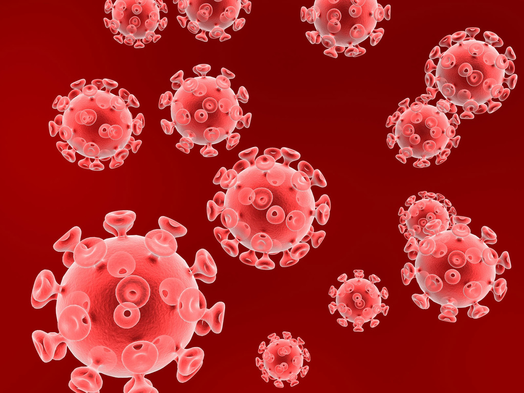 HIV virus particles powerpoint background