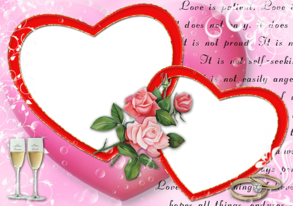 Love patient, rings, flower, cocktail powerpoint background