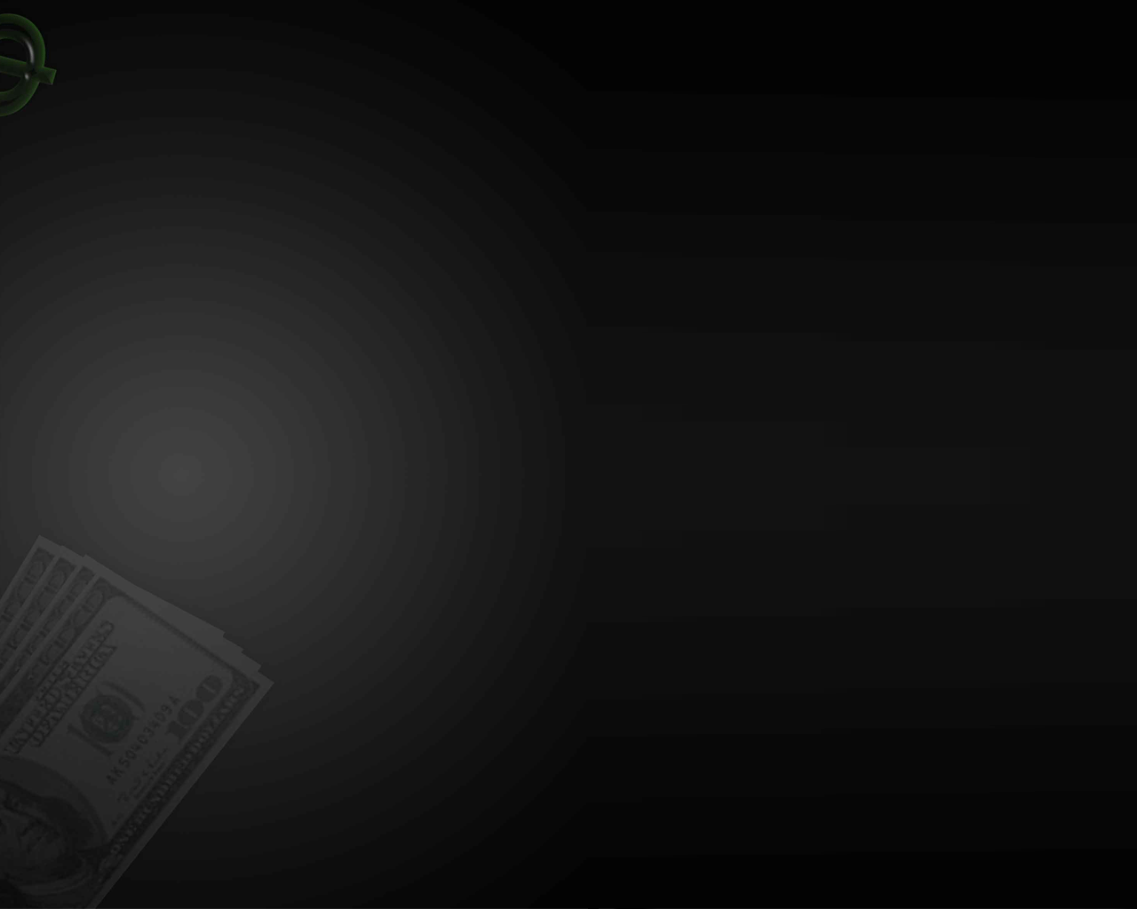 Money On Black Abstract Template powerpoint background