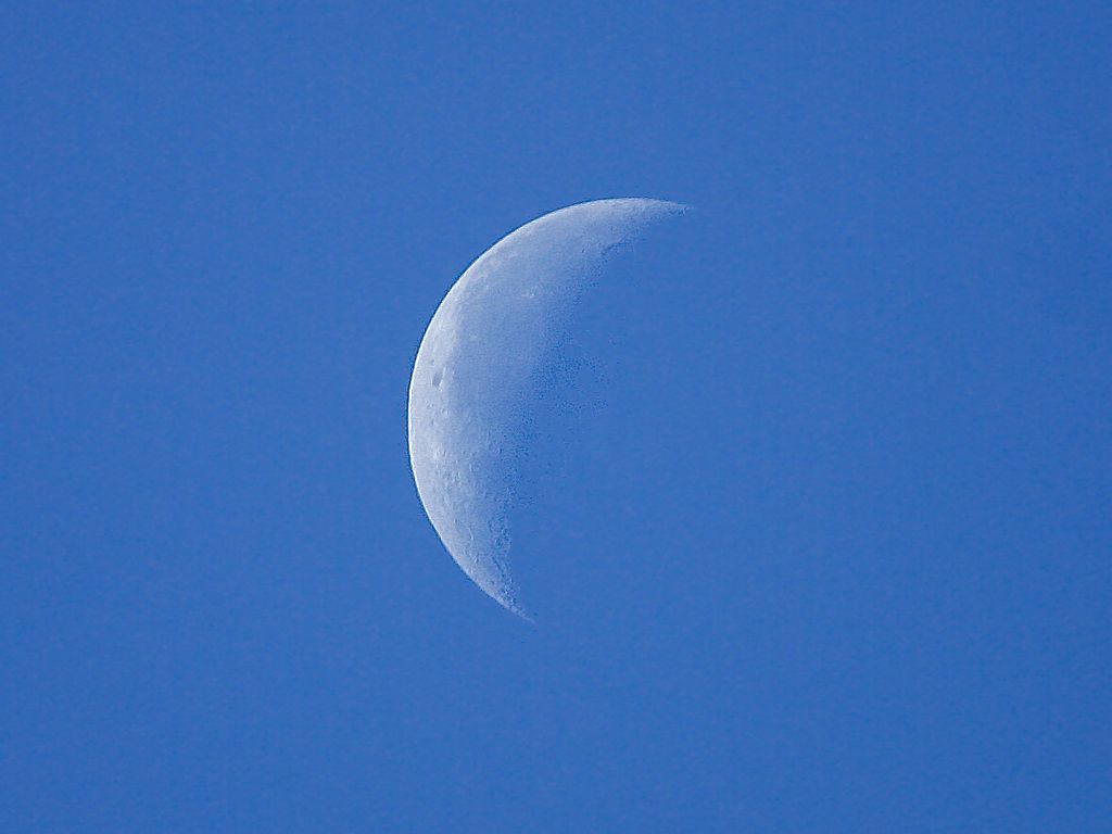 Moon on blue sky powerpoint background