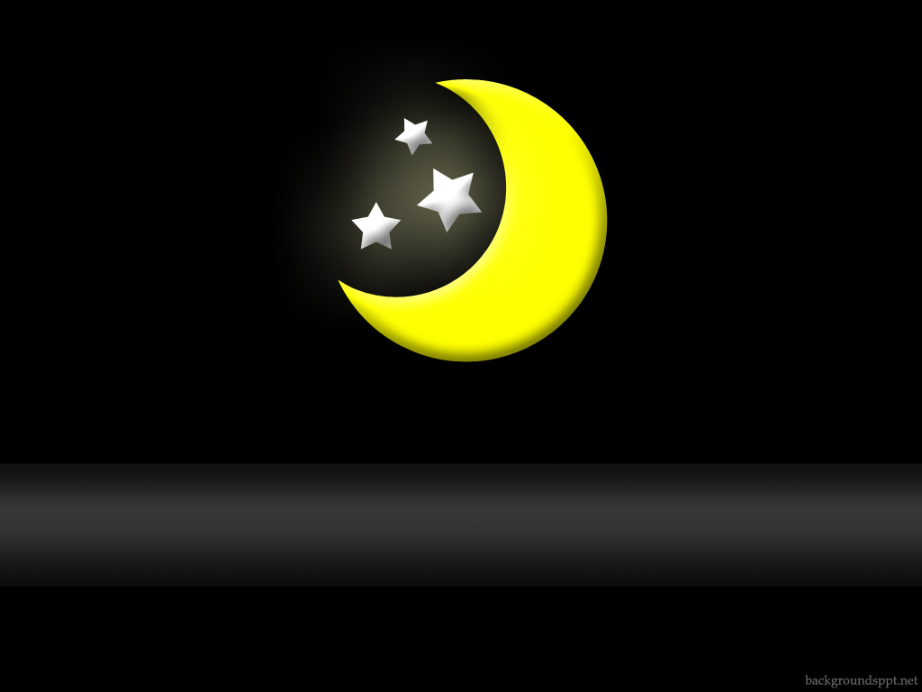 Night scenery moon and stars powerpoint background