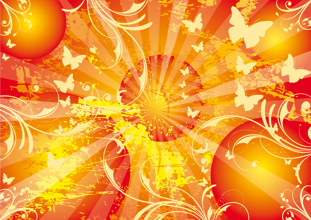 Orange summer abstract powerpoint background