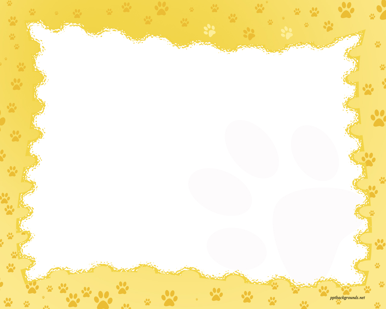 Paw Prints Border powerpoint background