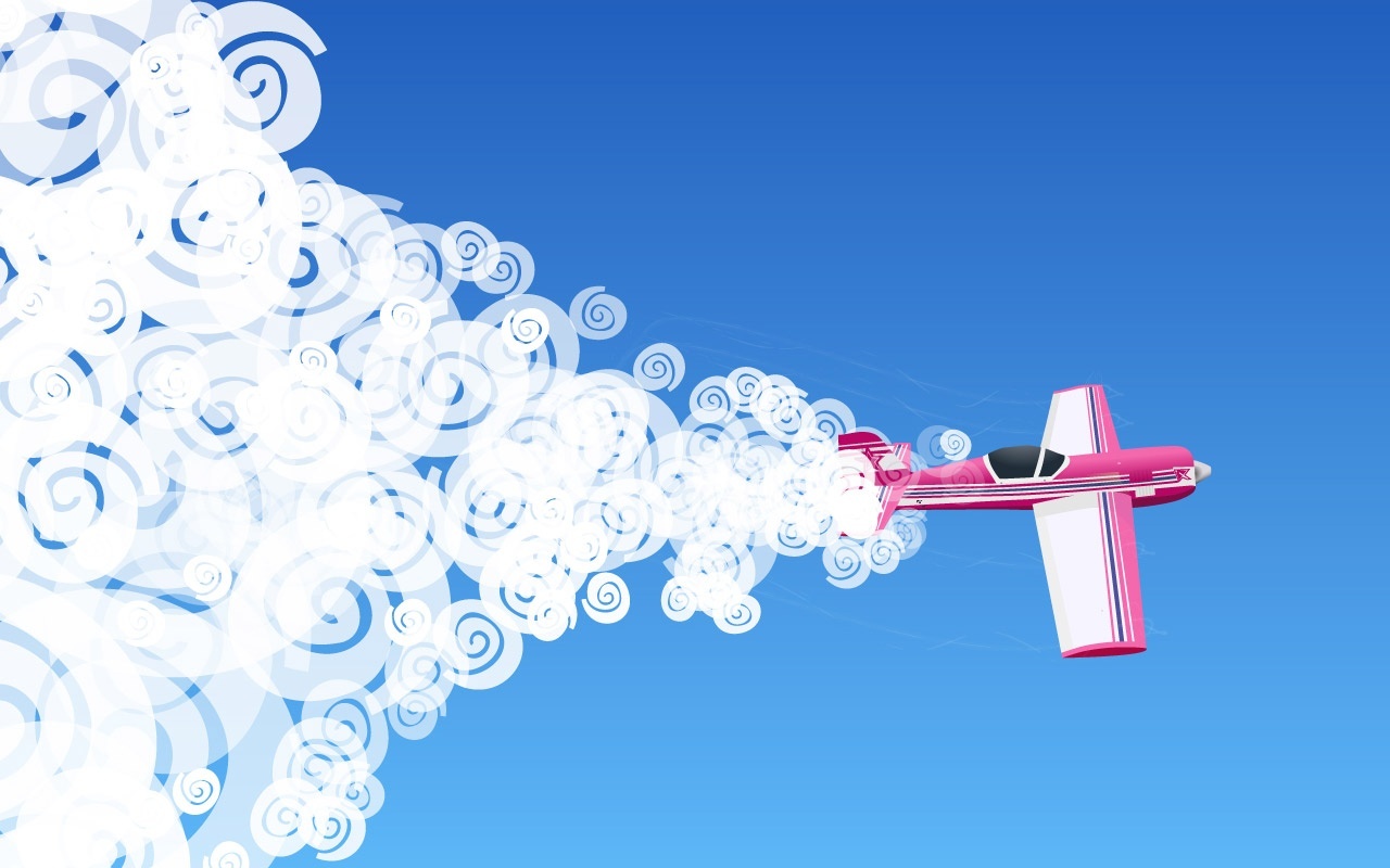 Pink Plane Illustration powerpoint background