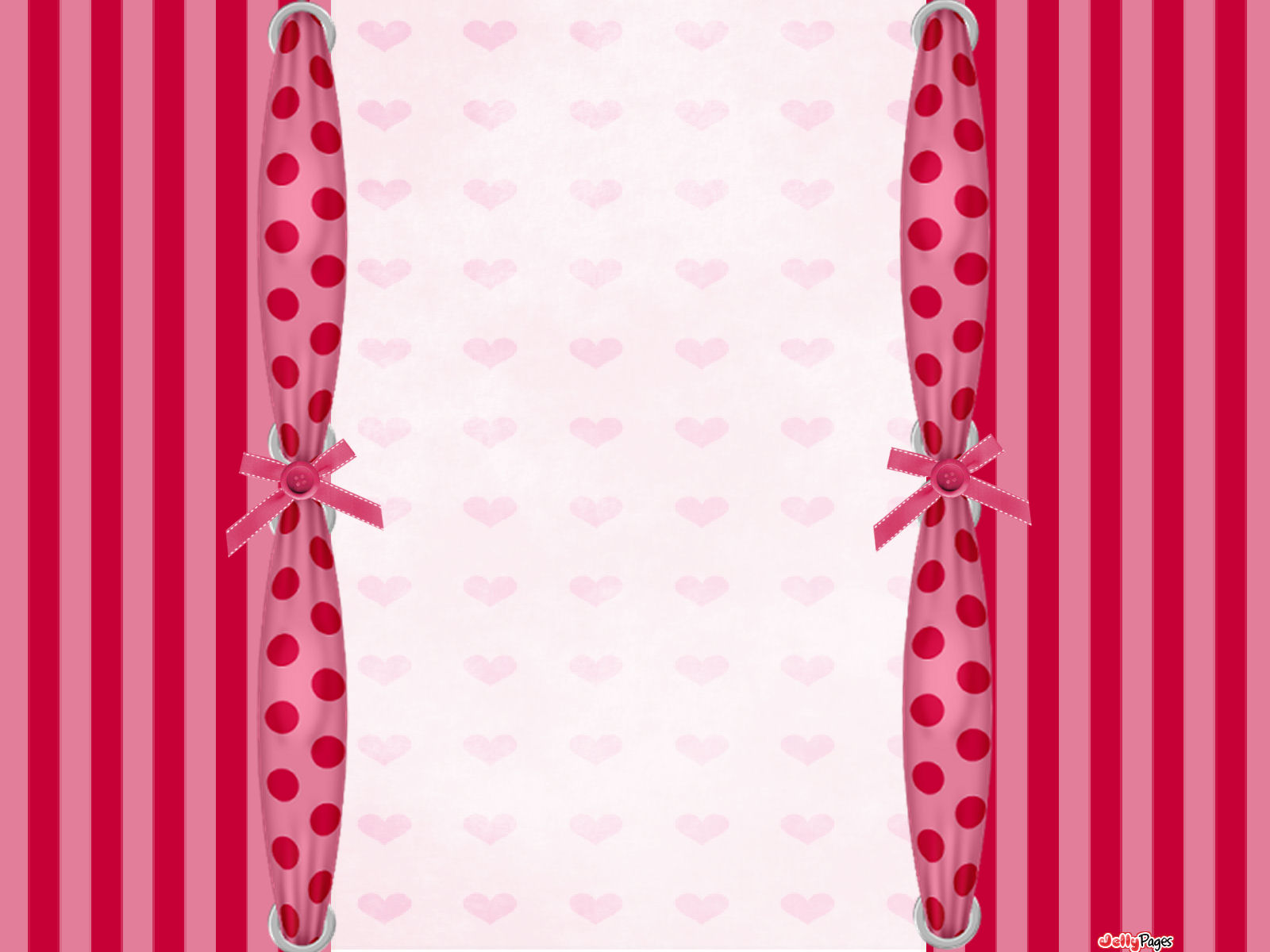 Pink Stripes and Hearts powerpoint background
