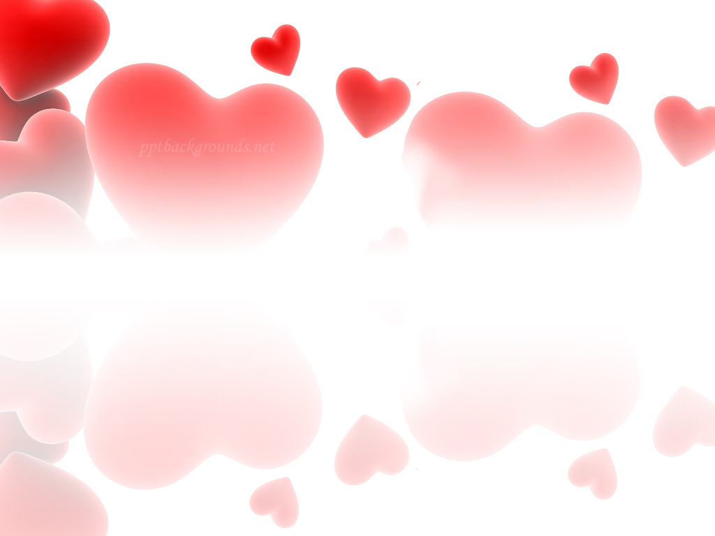 Red love hearts powerpoint background