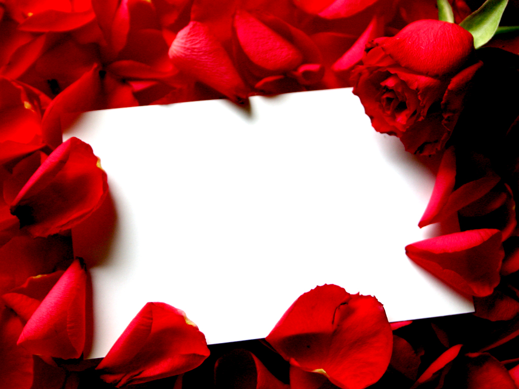 Red Roses Border Frame powerpoint background