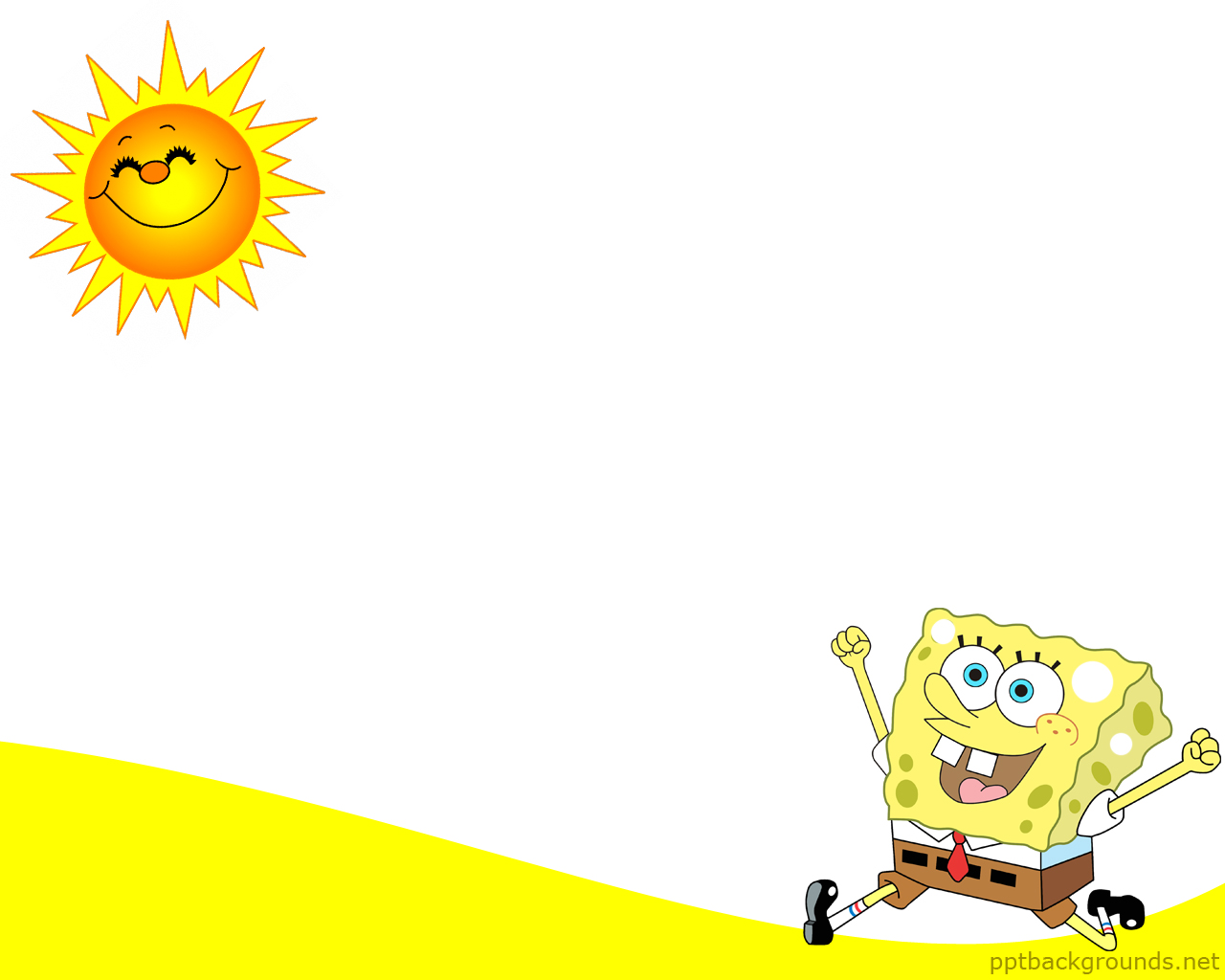 Spongebob is Running in The Sun powerpoint background